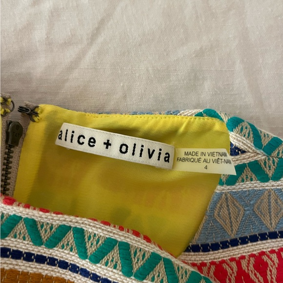 Alice + Olivia Striped Mini Dress Size 4 - Picture 2 of 3